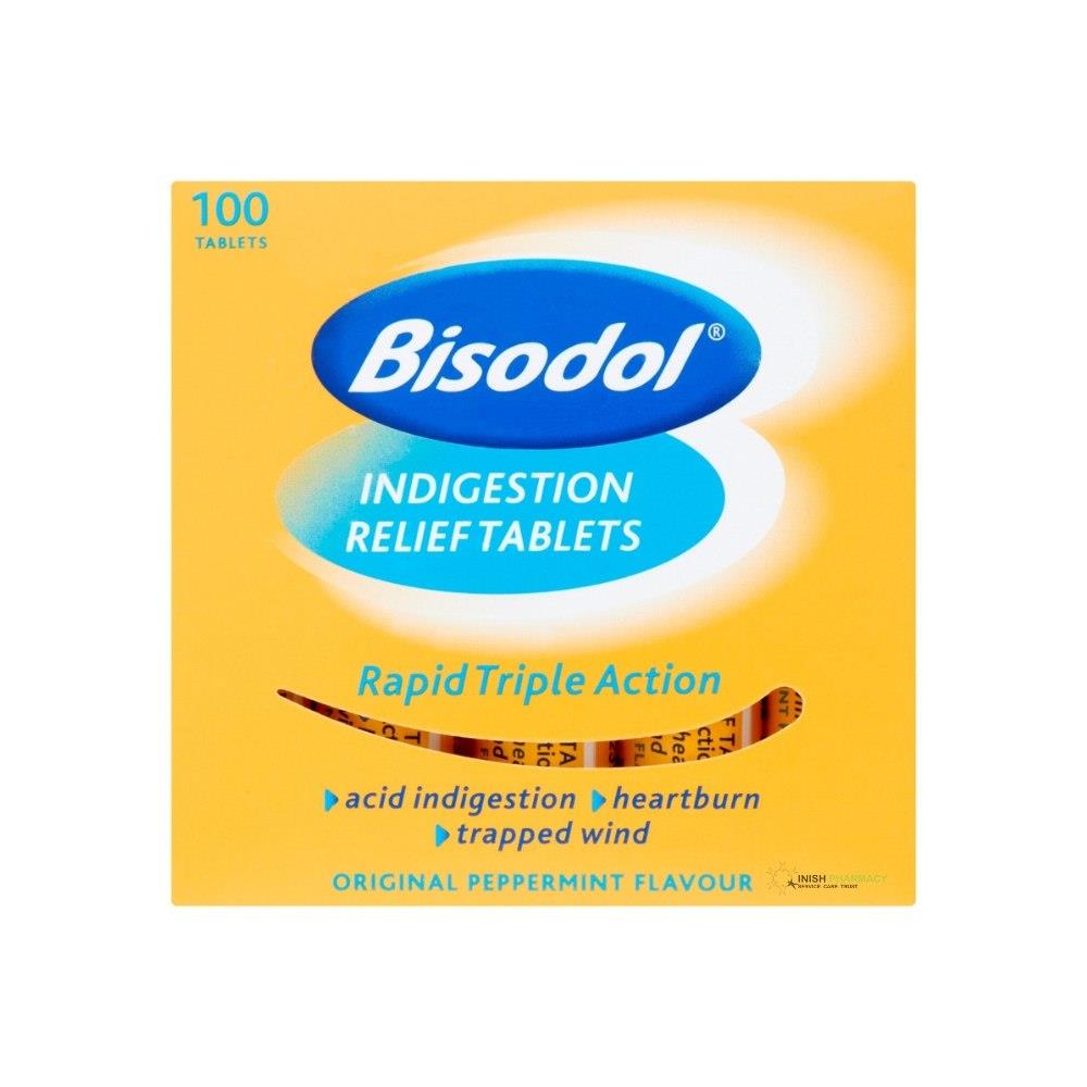 Bisodol Antacid Chewable Tablets 100 Tablets