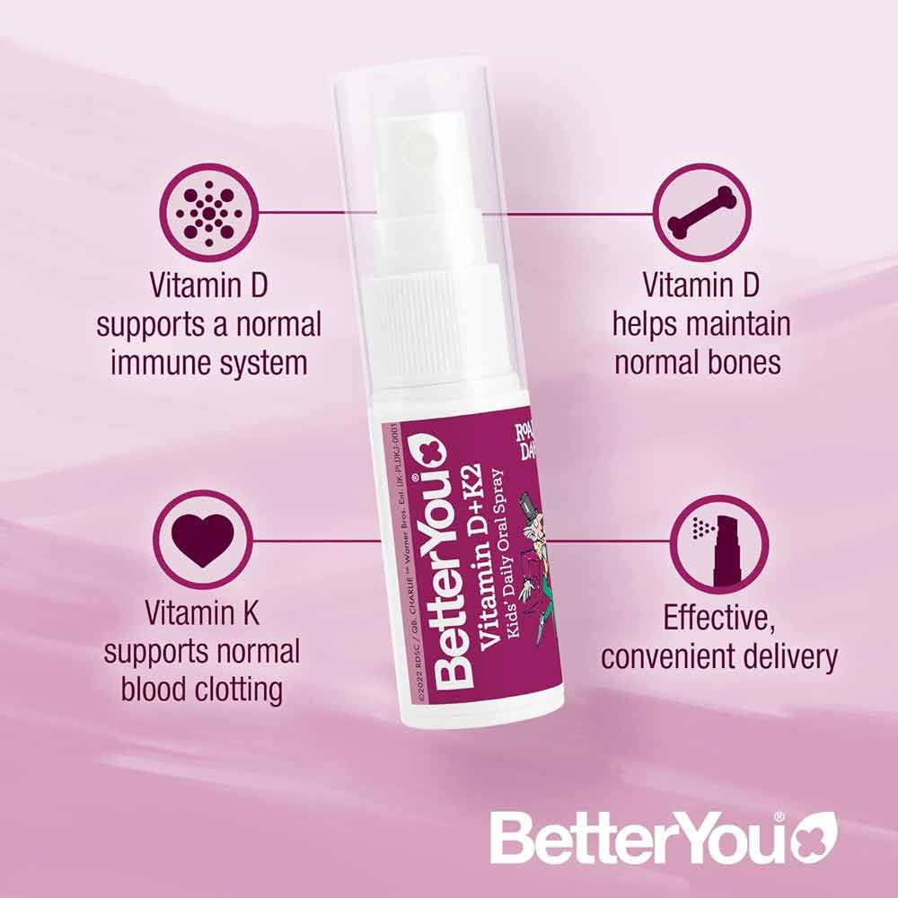 BetterYou Kids Vitamin D & K2 Daily Oral Spray 15ml