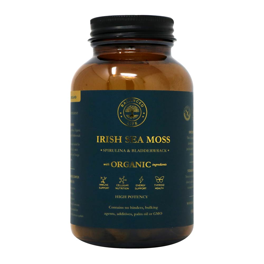 Balanced Life Ireland Irish Sea Moss Bladderwrack & Spirulina Complex 90 Capsules