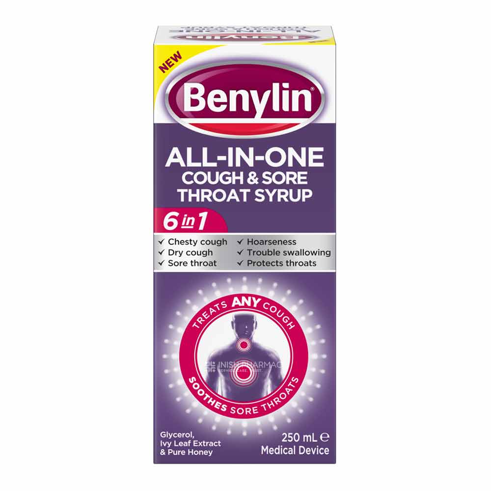 Benylin All-In-One Cough & Sore Throat Syrup 250ml