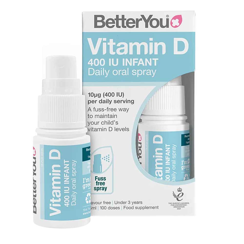 BetterYou Infant DLUX Daily Vitamin D Oral Spray 400IU 15ml