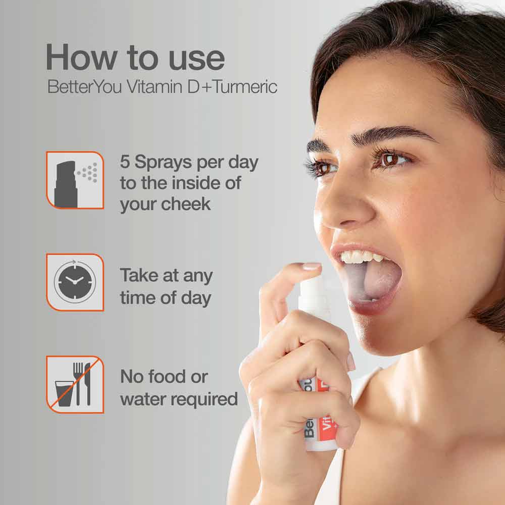 BetterYou Vitamin D3 + Turmeric Oral Spray 50ml