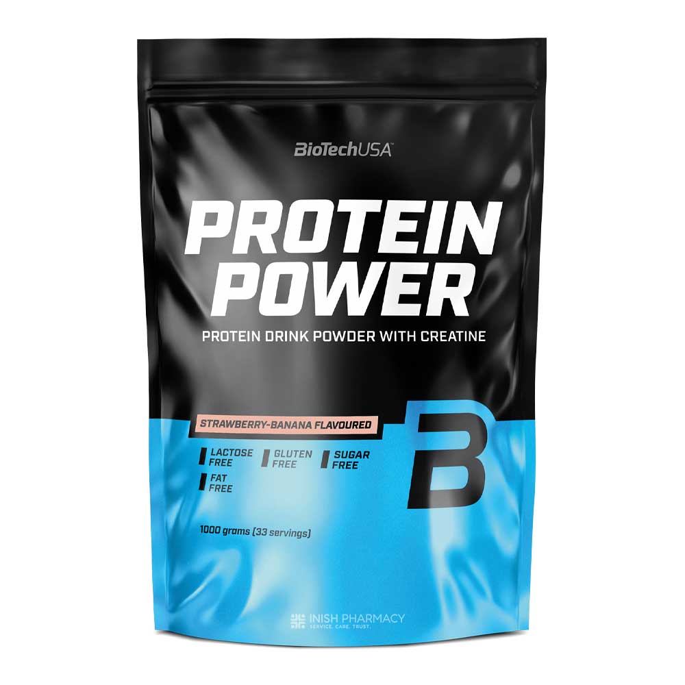 BioTechUSA Strawberry Bannana Flavour Protein Powder with Creatine 1kg