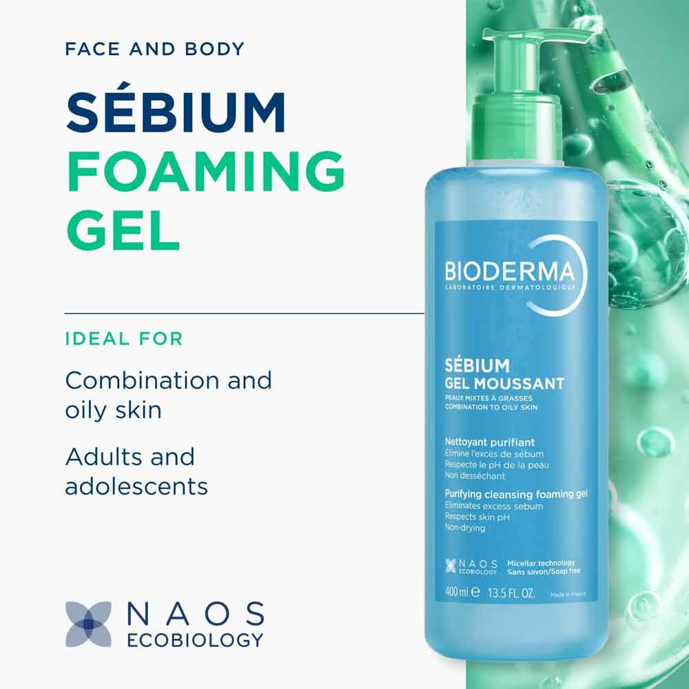 Bioderma Sebium Purifying Cleansing Foaming Gel 400ml