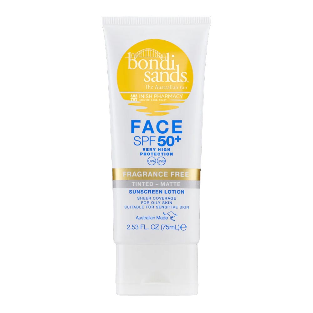 Bondi Sands Face Everyday Lotion Tinted Matte Fragrance Free SPF 50+ 75ml