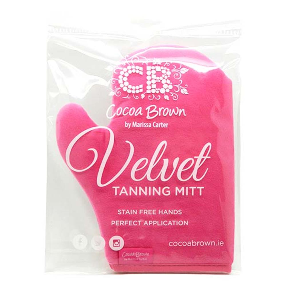 Cocoa Brown Deluxe Velvet Tanning Mitt