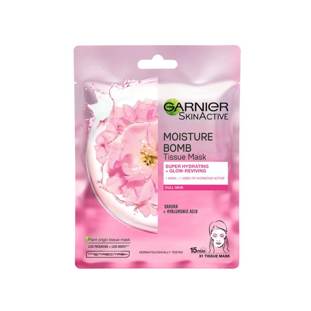 Garnier Skin Active Moisture Bomb Sheet Mask - Sakura Hydrating Glow Reviving For Dull Skin