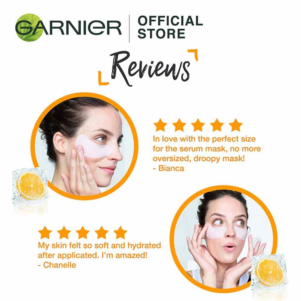 Garnier Skin Active Moisture Bomb Eye Sheet Mask Hyaluronic Acid & Orange