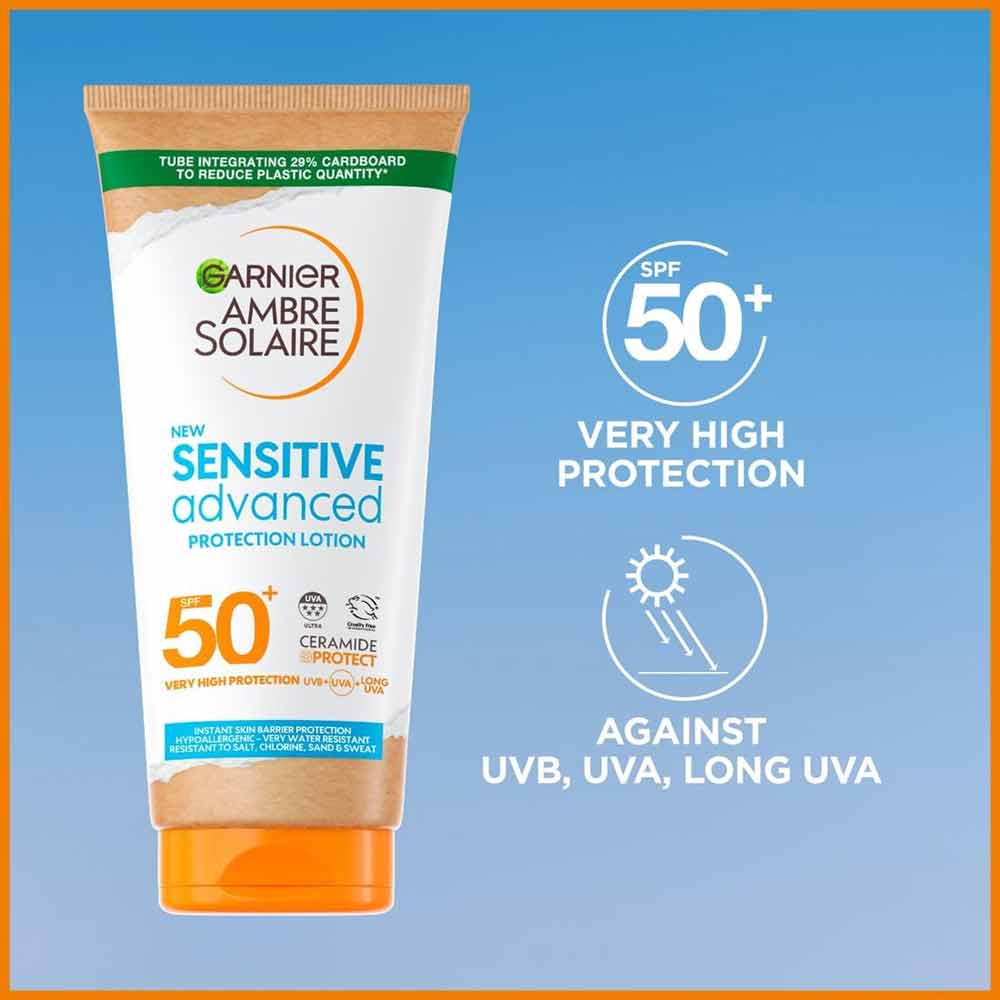 Garnier Ambre Solaire Sensitive Advanced Sun Protection Lotion SPF50+ 175ml