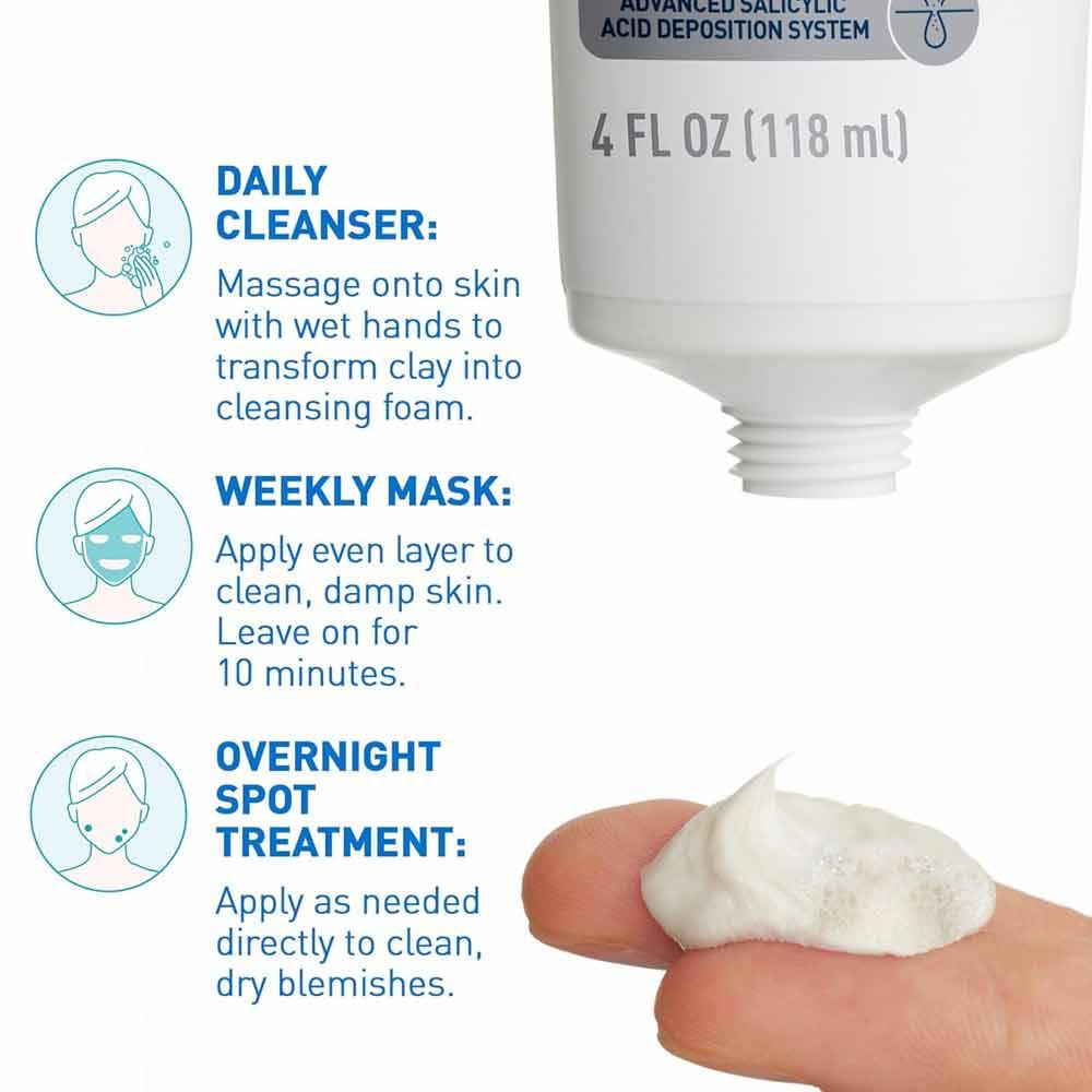 CeraVe Blemish Clay-to-Foam Cleanser 118ml