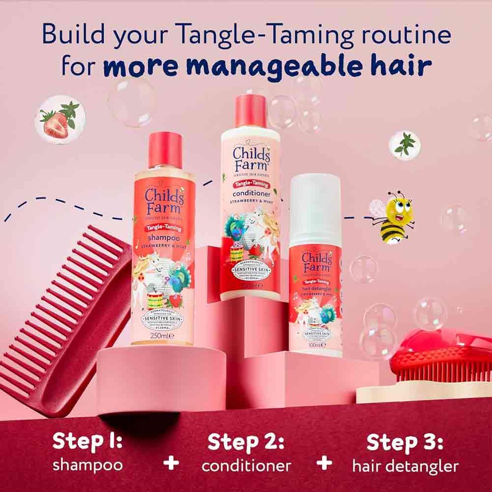 Childs Farm Tangle-Taming Hair Detangler Strawberry & Mint 100ml