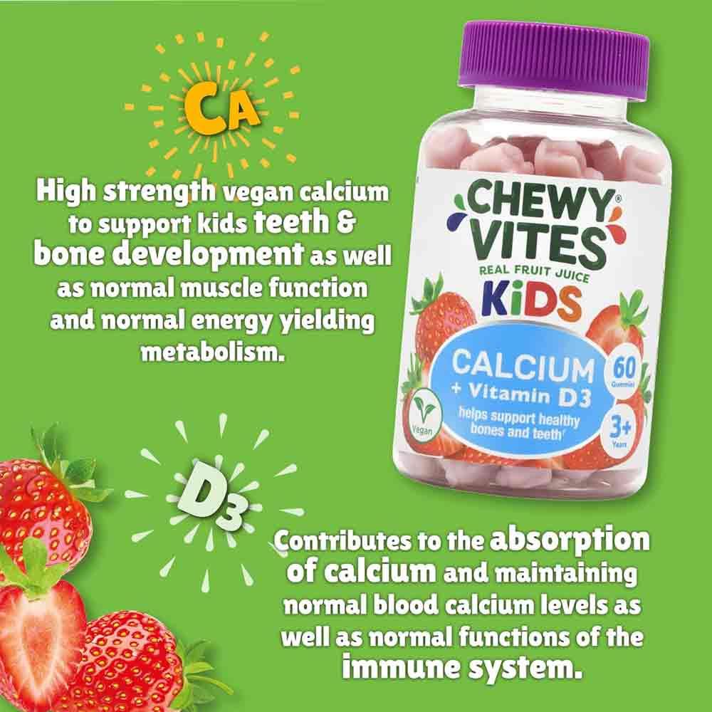 Chewy Vites Kids Calcium & Vitamin D3 60 Gummies