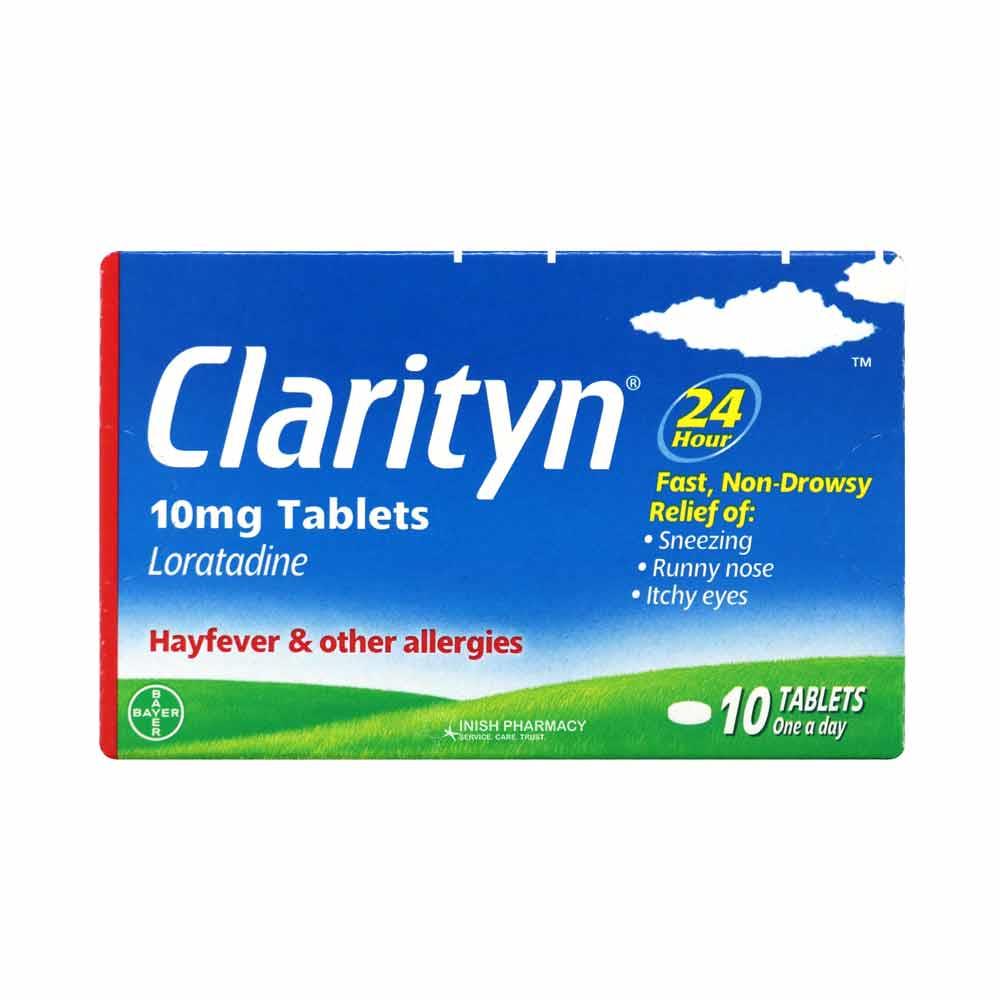 Clarityn Loratidine 10mg Hayfever & Allergy Tablets 10 Pack