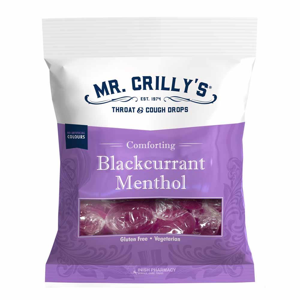 Mr Crilly's Throat & Cough Drops Blackcurrant Menthol 90g