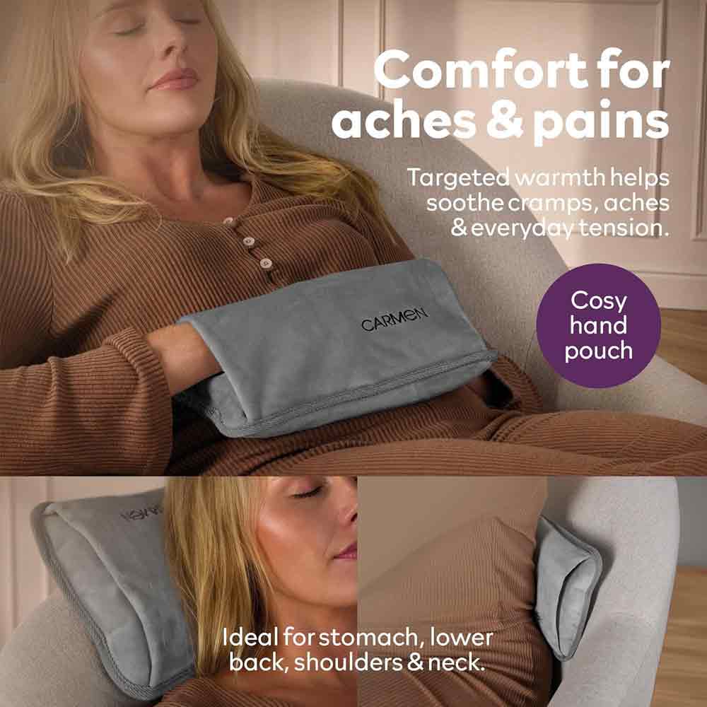 Carmen Rechargeable Hot Water Bottle Grey