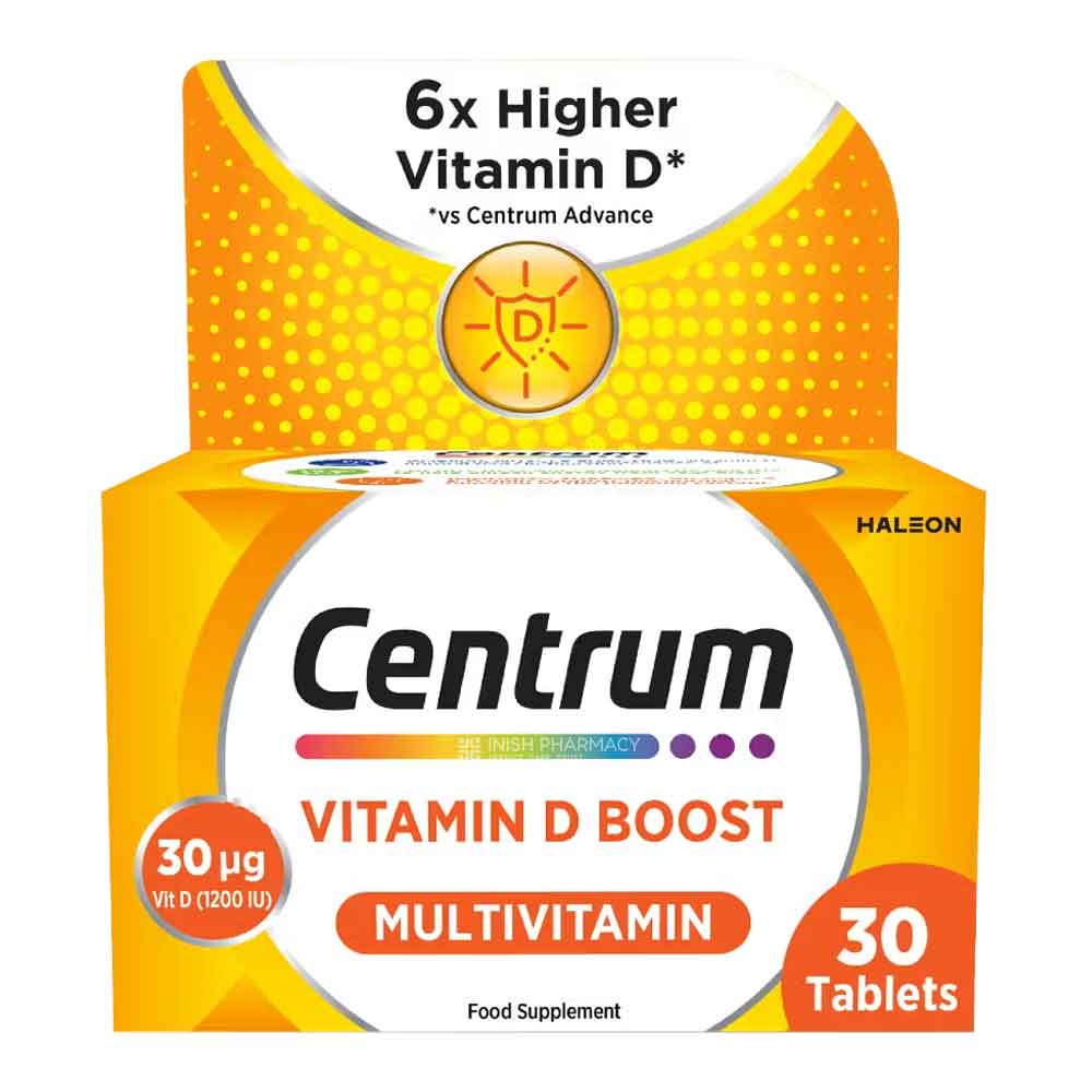 Centrum Multivitamin D Boost Adults 30 Pack – vitamin D3 to support bones, muscles and immunity
