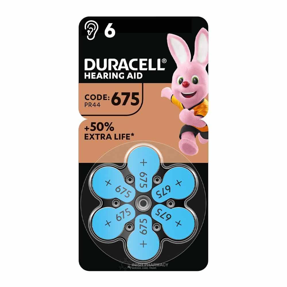 Duracell Hearing Aid Battery 675 Blue 6 Pack
