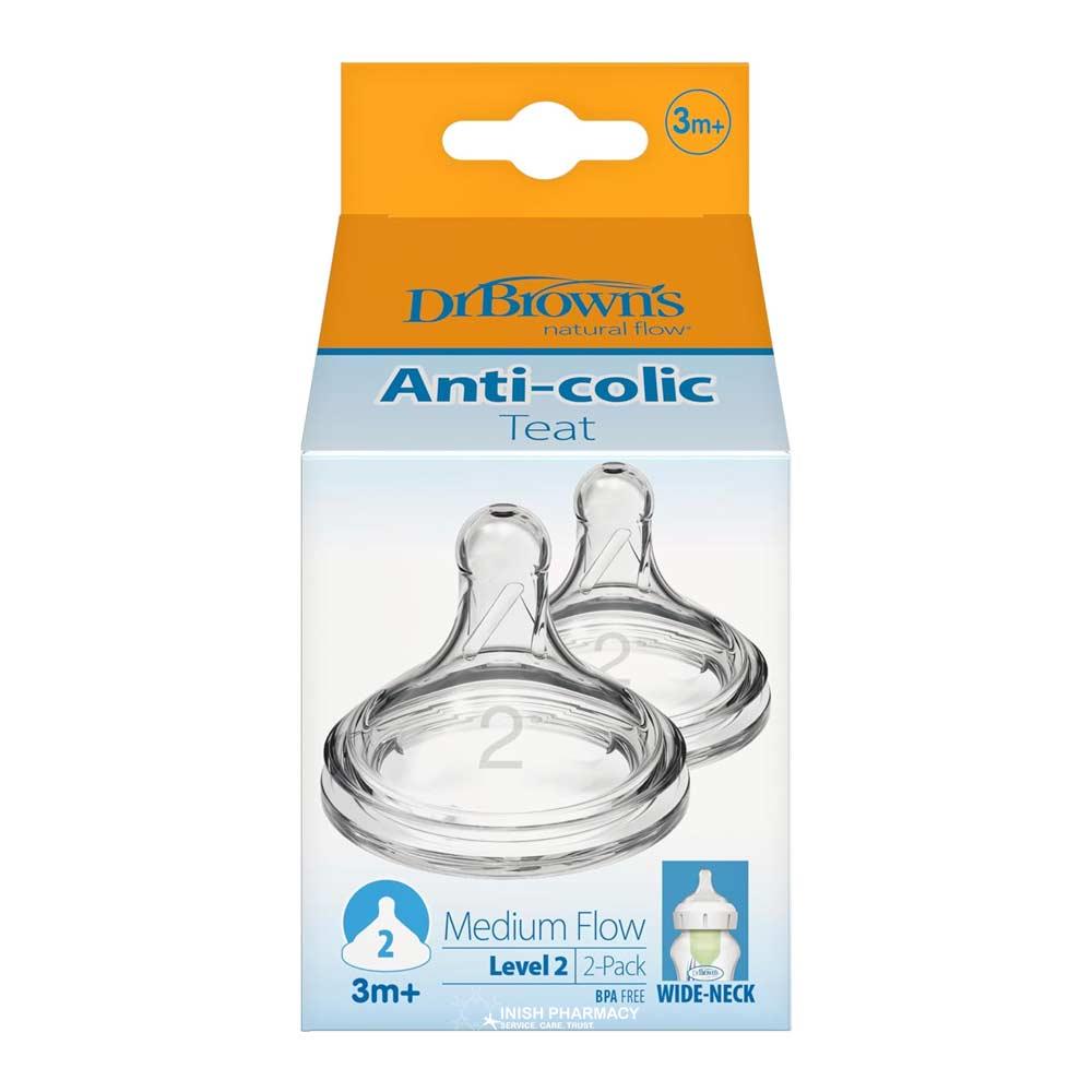Dr Browns Options + Level 2 Teats Twin Pack