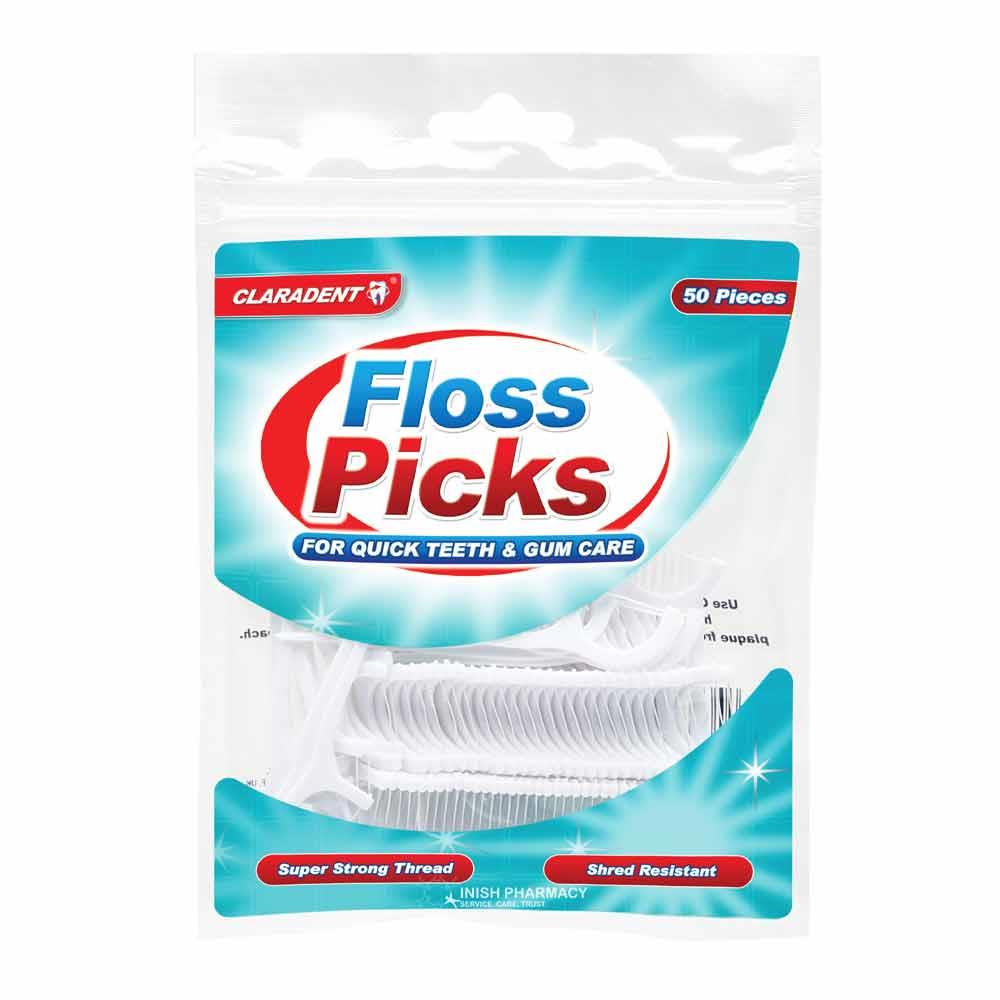 Claradent Floss Picks 50 Pack