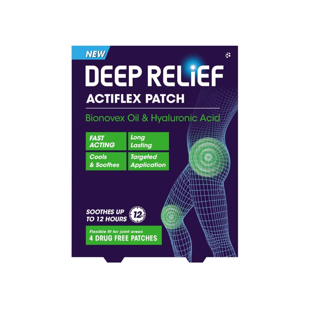 Deep Relief Actiflex Patch 4 Pack – soothes muscular aches and tension