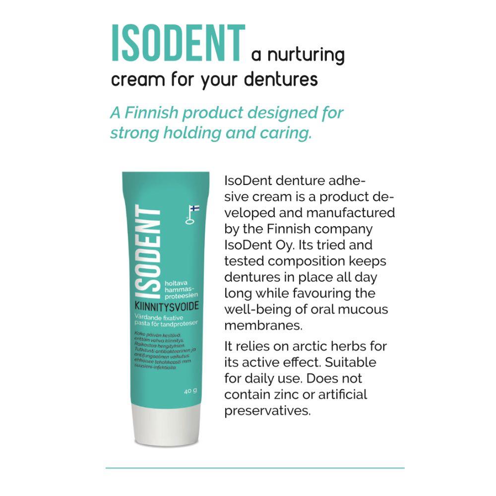 IsoDent Adhesive Cream For Dentures 40g
