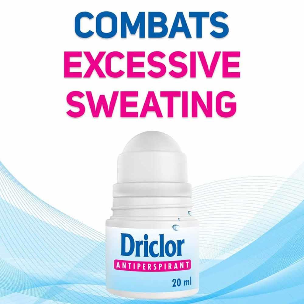 Driclor Antiperspirant Roll On Deodorant For Excessive Sweating 20ml