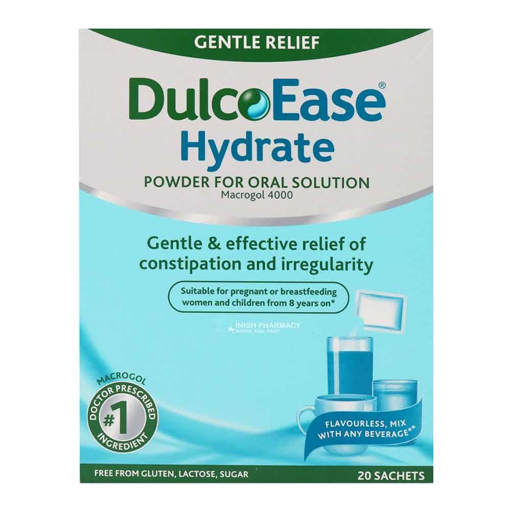 DulcoEase Hydrate for Constipation 20 Sachets – provides gentle, effective constipation relief