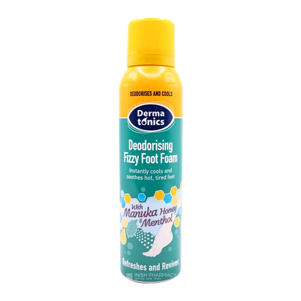Dermatonics Deodorising Fizzy Foot Foam 150ml – for everyday foot care and comfort