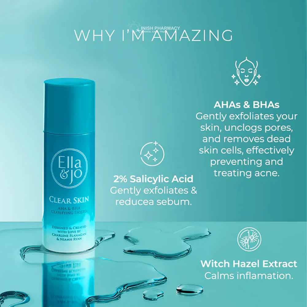 Ella & Jo Clear Skin AHA & BHA Clarifying Liquid 100ml
