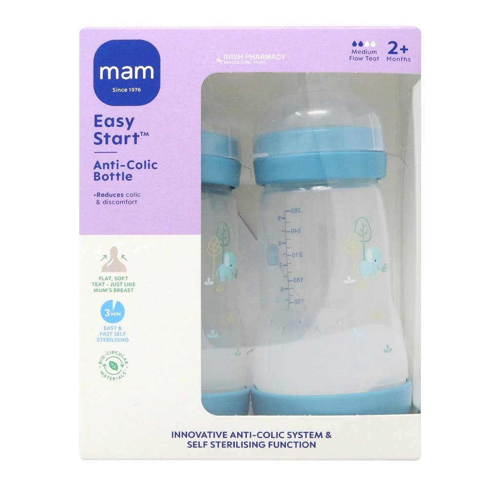 MAM Easy Start Anti-Colic Bottle Blue 2+ Months Twin Pack