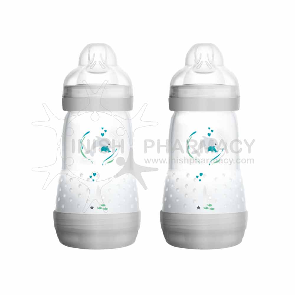 MAM Easy Start Anti-Colic Bottle Grey 2+ Months Twin Pack
