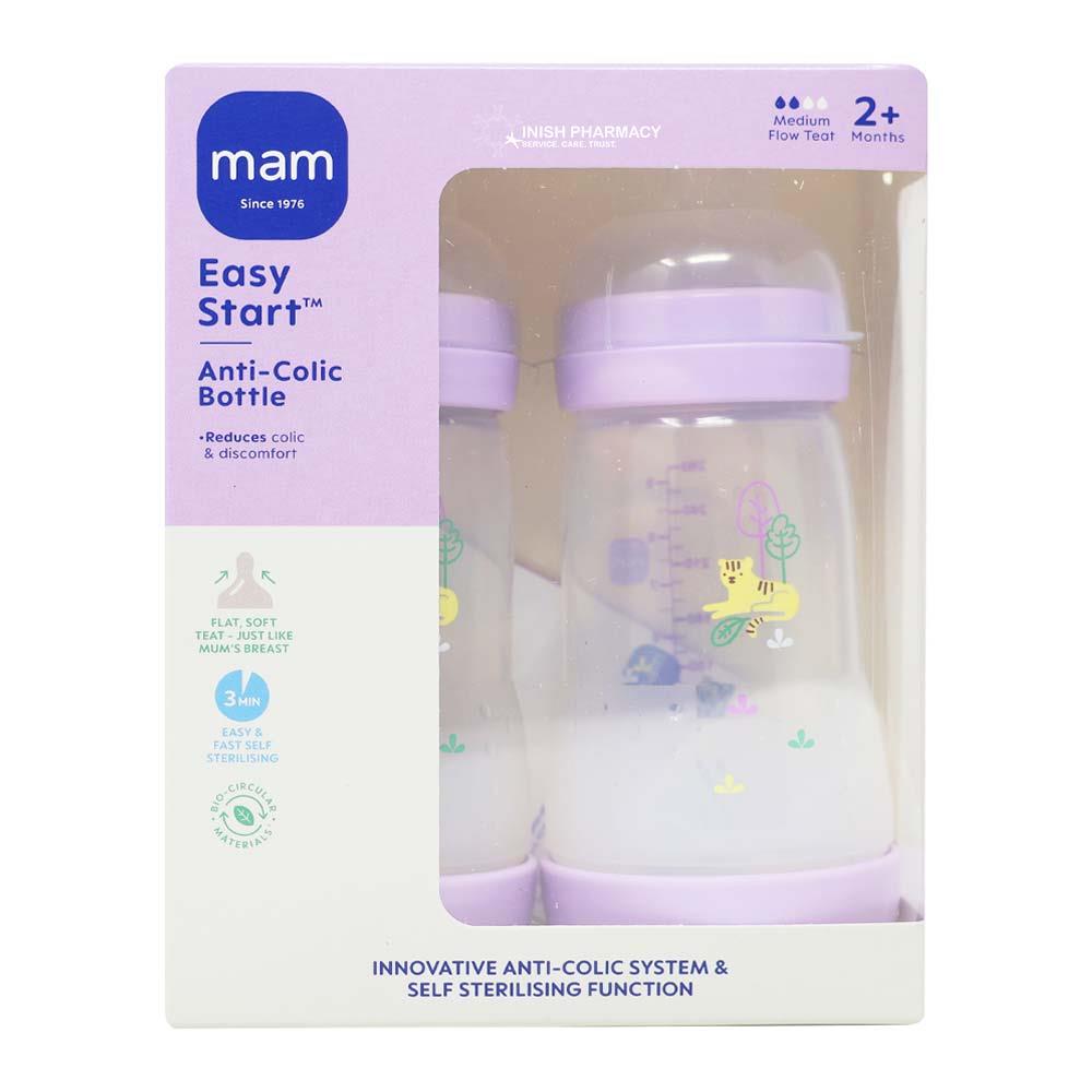 MAM Easy Start Anti-Colic Bottle Lilac 2+ Months Twin Pack