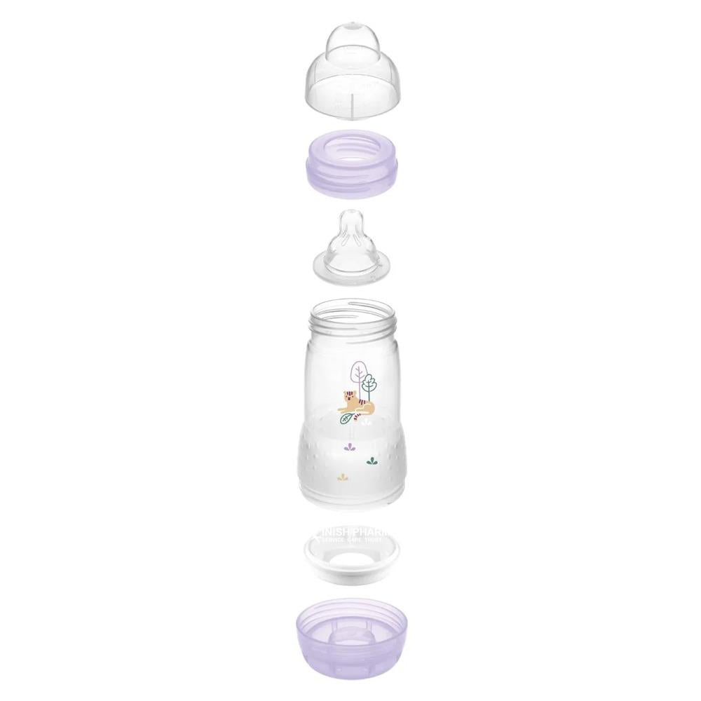 MAM Easy Start Anti-Colic Bottle 2m+ 260ml Pack of 3 - Light Pink
