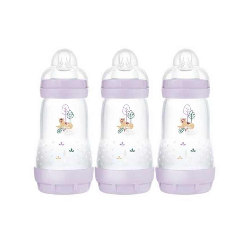 MAM Easy Start Anti-Colic Bottle 2m+ 260ml Pack of 3 - Girl