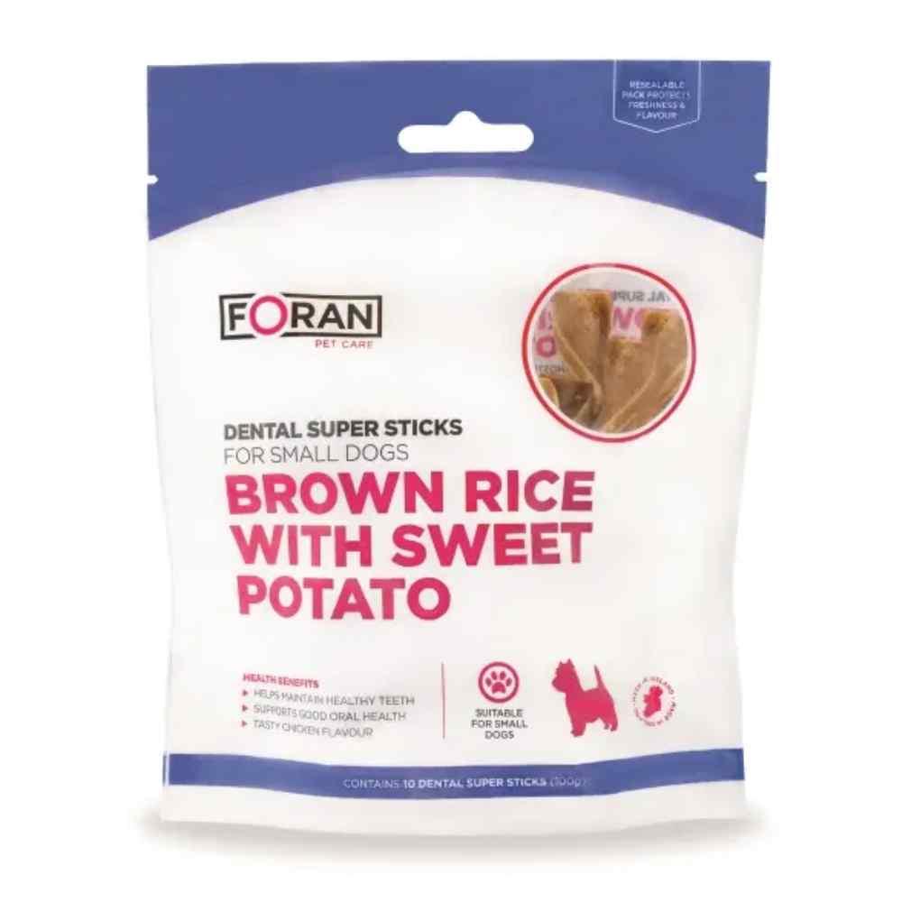 Foran Pet Care Dental Sticks Brown Rice and Sweet Potato Small Dog 100g x 8
