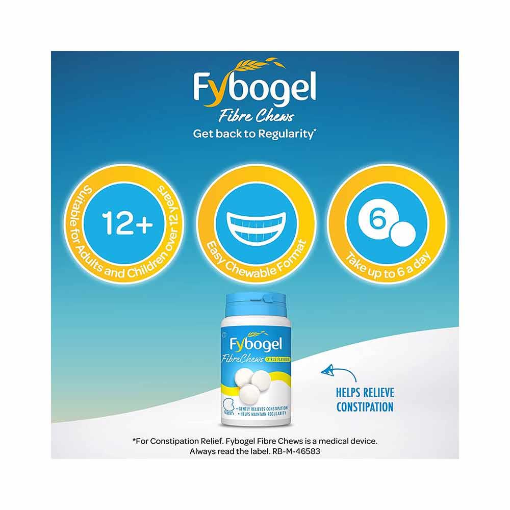 Fybogel Fibre Chews Citrus Flavour 30 Tablets