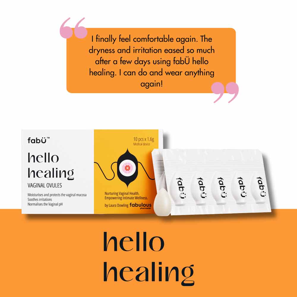 FabU Hello Healing Vaginal Ovules 10 Pack