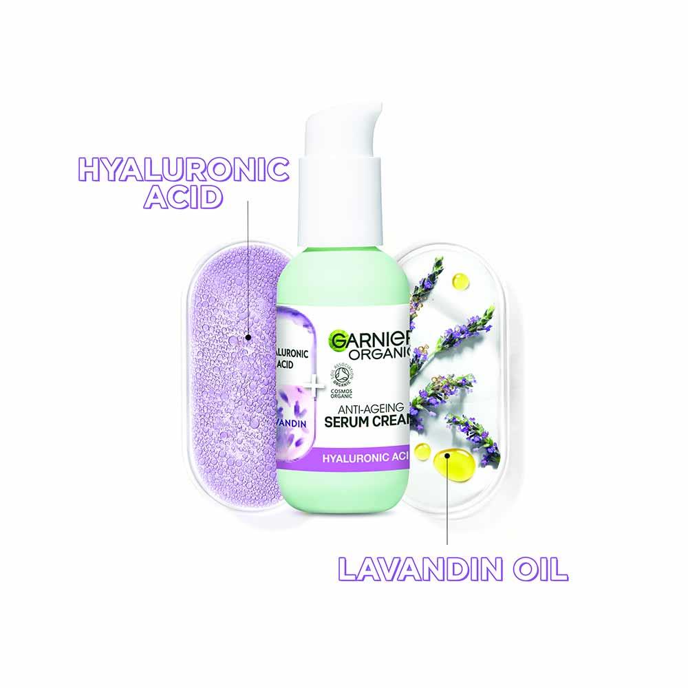 Garnier Organic Lavandin & Hyaluronic Acid 2 in 1 Anti-Ageing Serum Cream 50ml