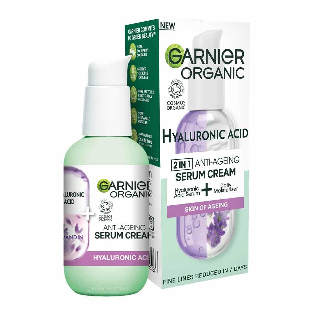 Garnier Organic Lavandin & Hyaluronic Acid 2 in 1 Anti-Ageing Serum Cream 50ml