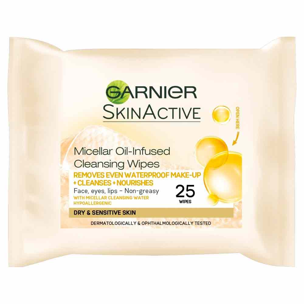 Garnier SkinActive Micellar Oil-Infused Cleansing Wipes 25 Pack