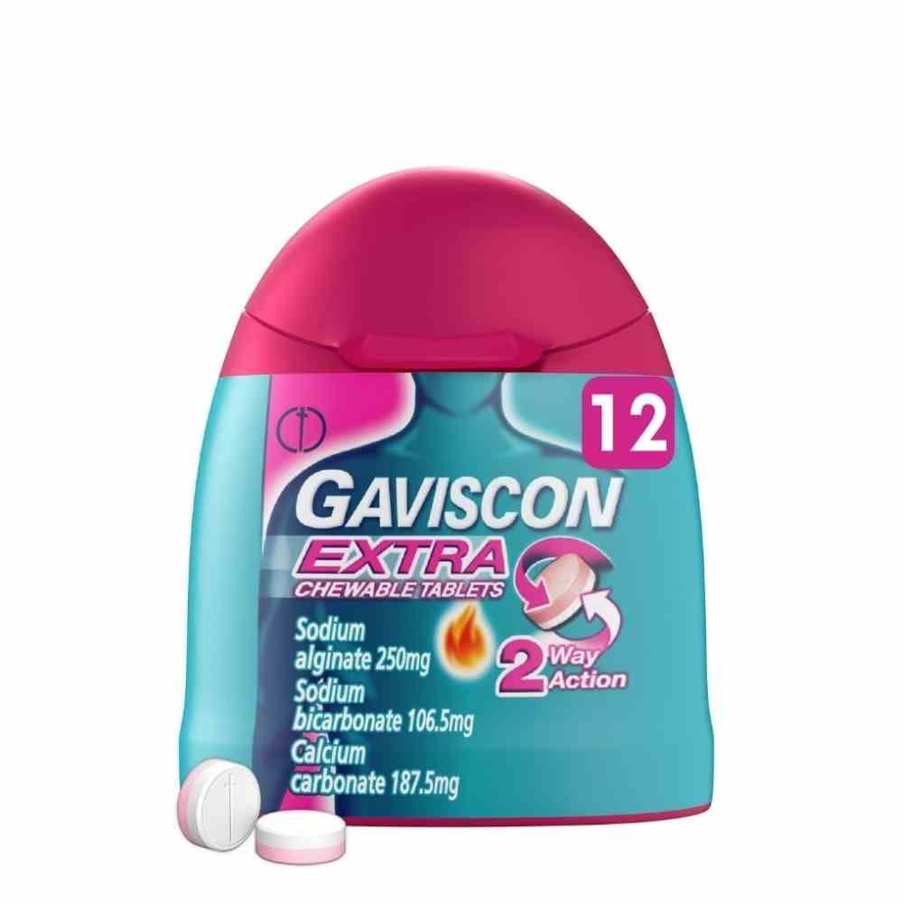 Gaviscon Extra Chewable Tablets 12 Pack