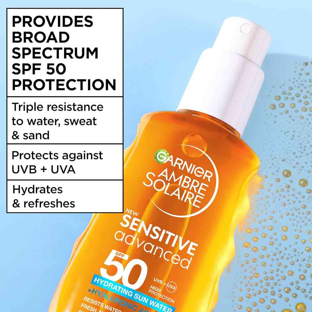 Garnier Ambre Solaire Sensitive Advanced Sun Water SPF50 150ml