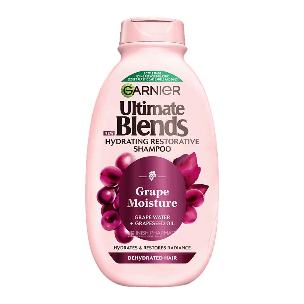 Garnier Ultimate Blends Grape Moisture Shampoo 300ml – for deeply moisturised and manageable hair