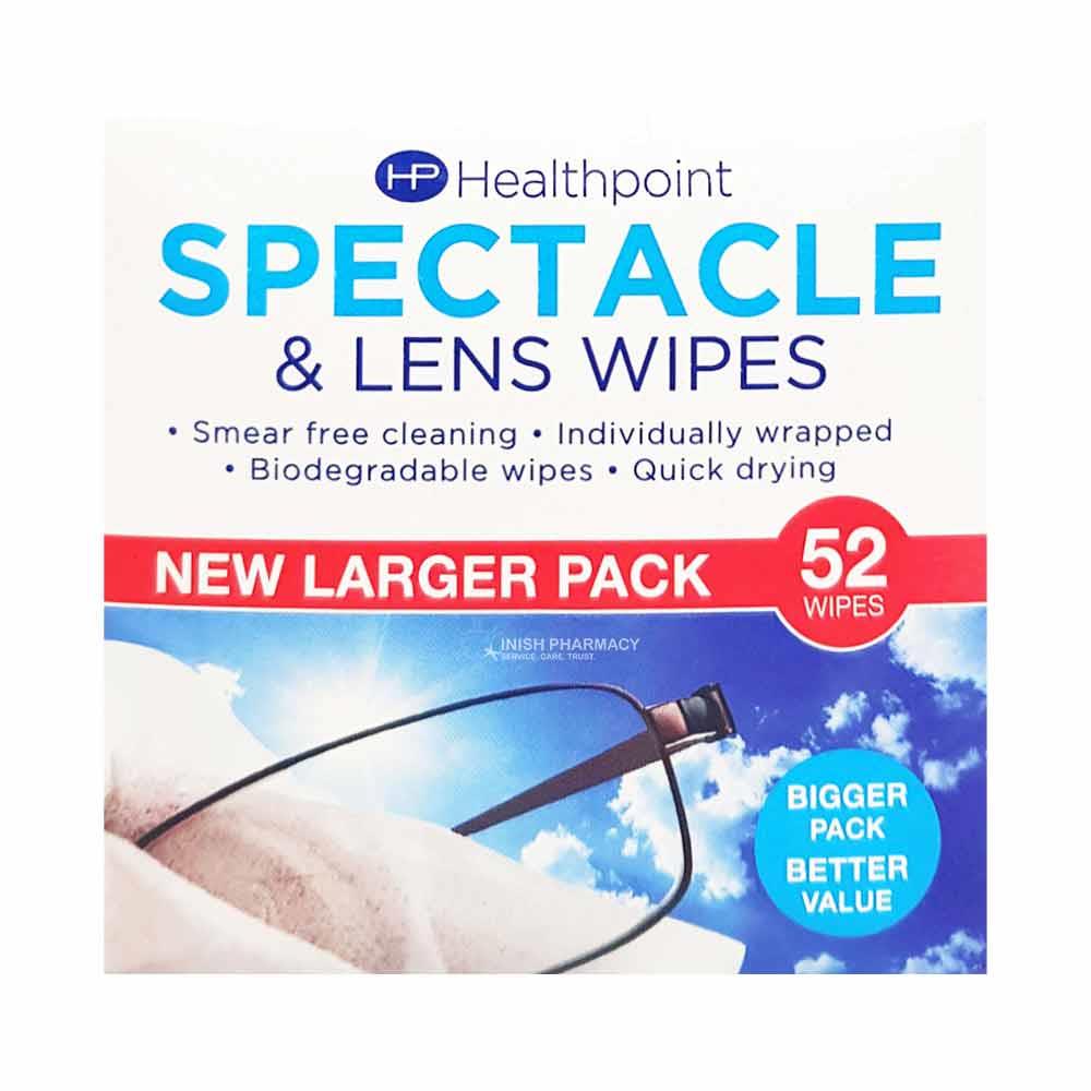 HealthPoint Spectacle & Lens Wipes 52 Pack