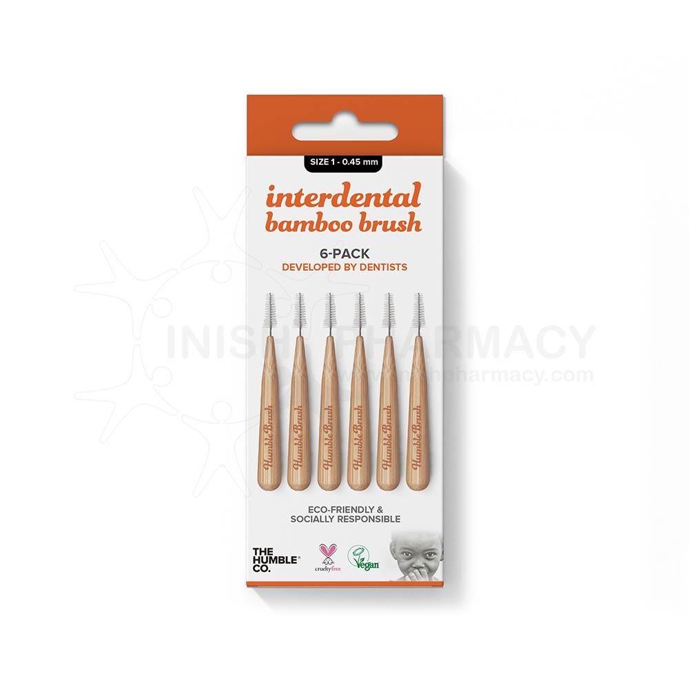 The Humble Co. Interdental Bamboo Brush Size 1 - 0.45mm 6 Pack