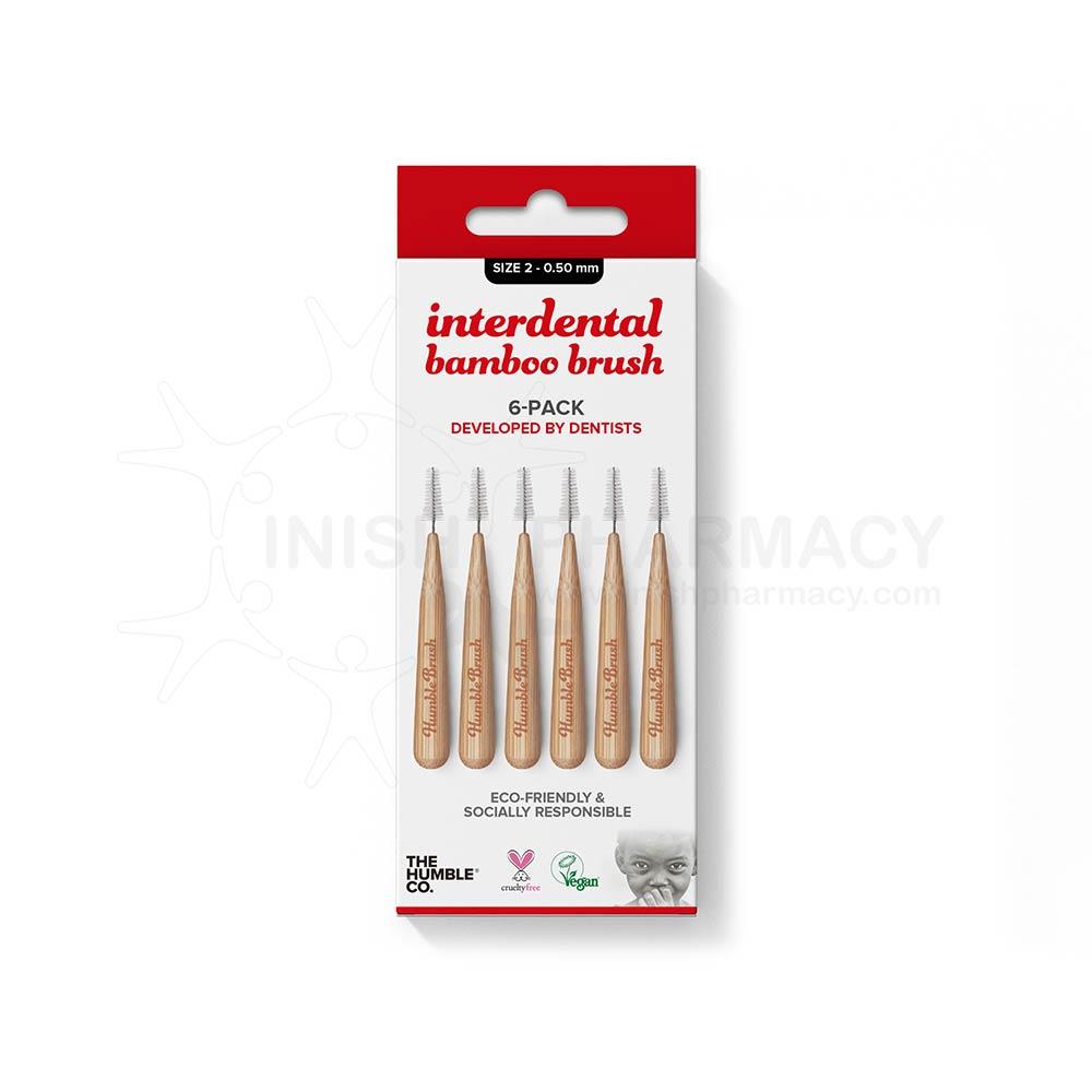 The Humble Co. Interdental Bamboo Brush Size 2 - 0.50mm 6 Pack