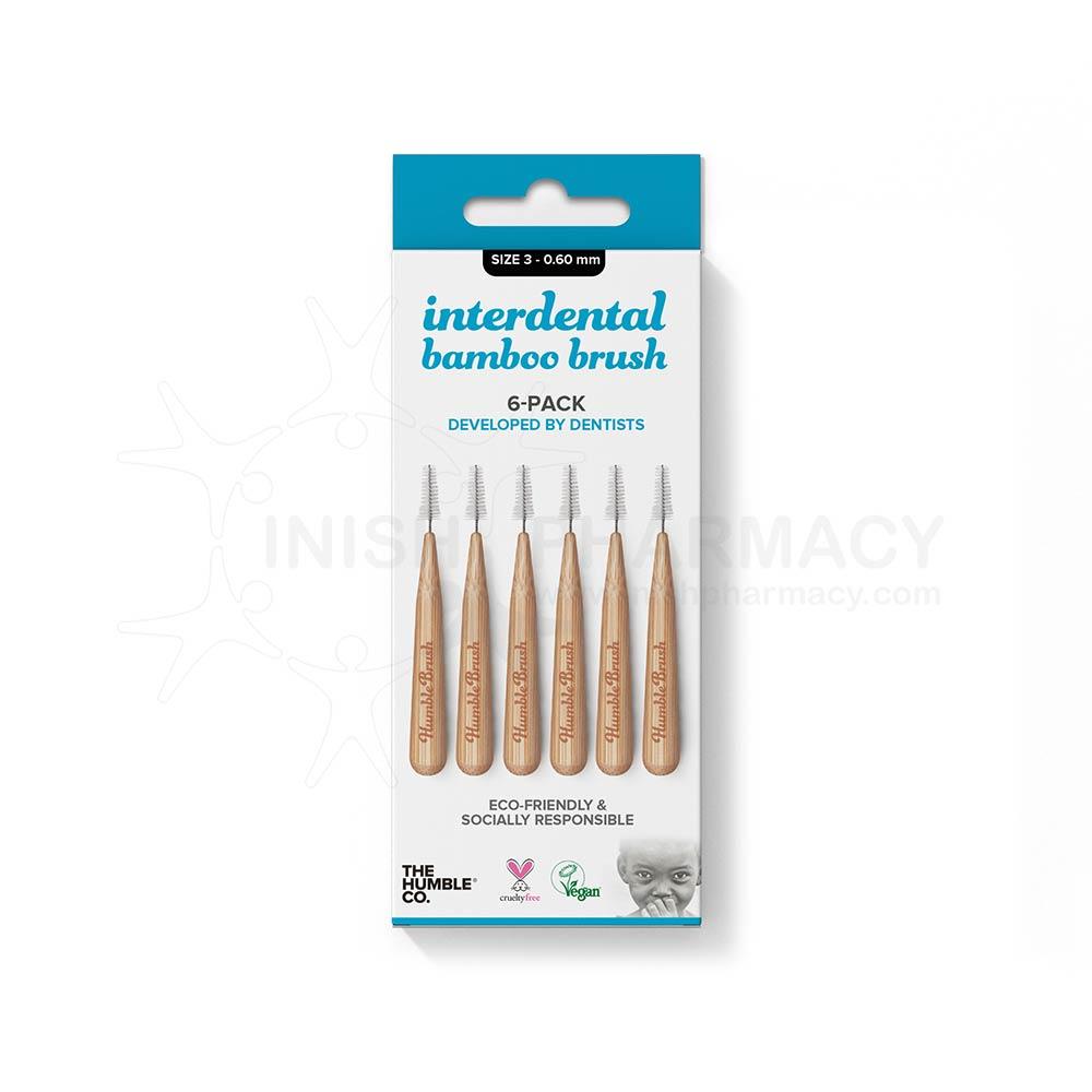 The Humble Co. Interdental Bamboo Brush Size 3 - 0.60mm 6 Pack