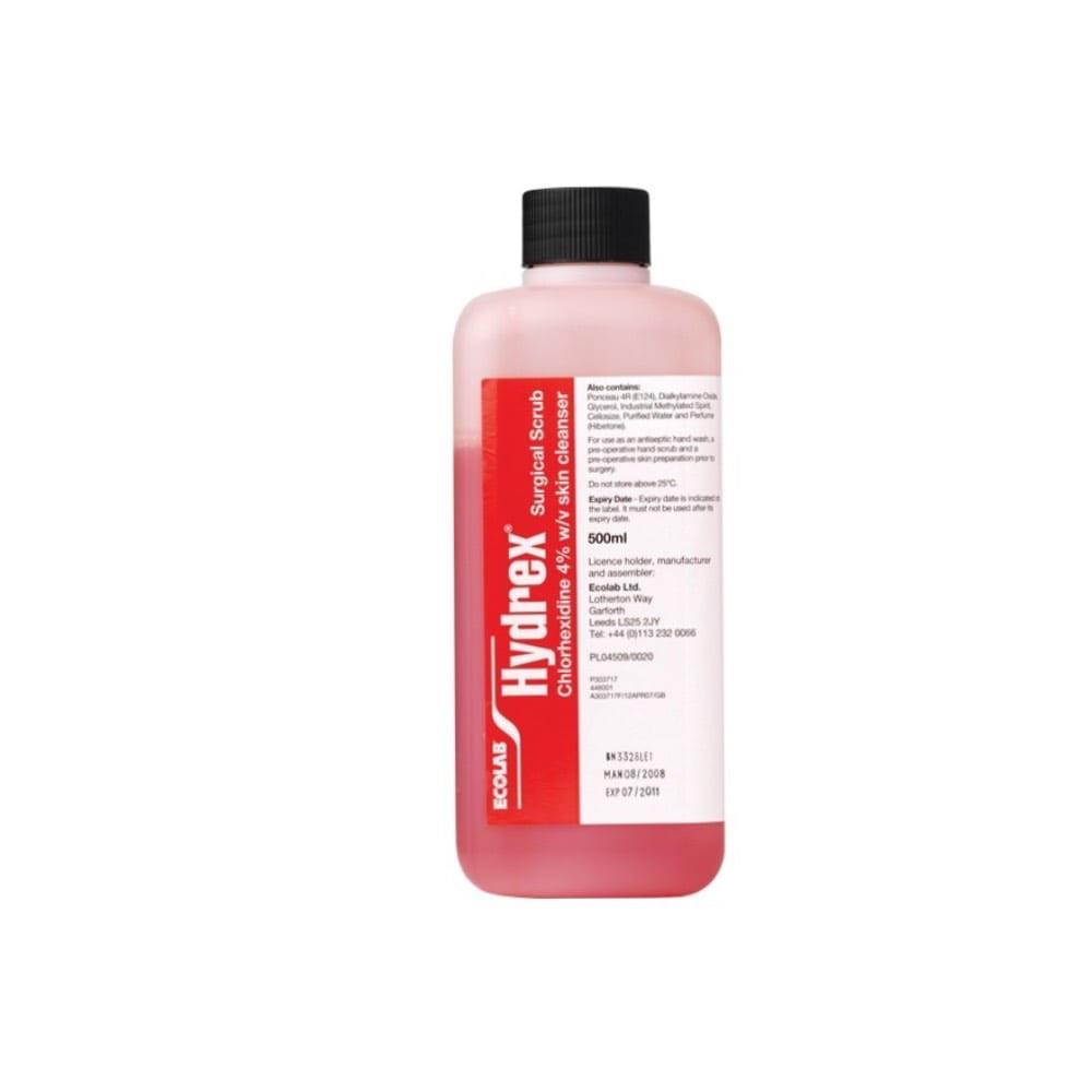Ecolab Hydrex Disinfectant Surgical Scrub 4% Chlorhexidine Gluconate 500ml