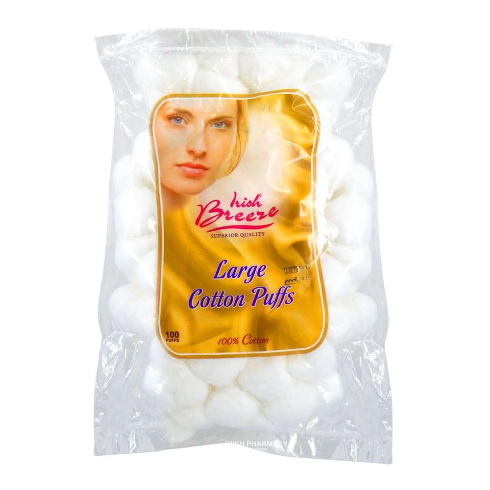Irish Breeze Large Cotton Puffs 100 Pack
