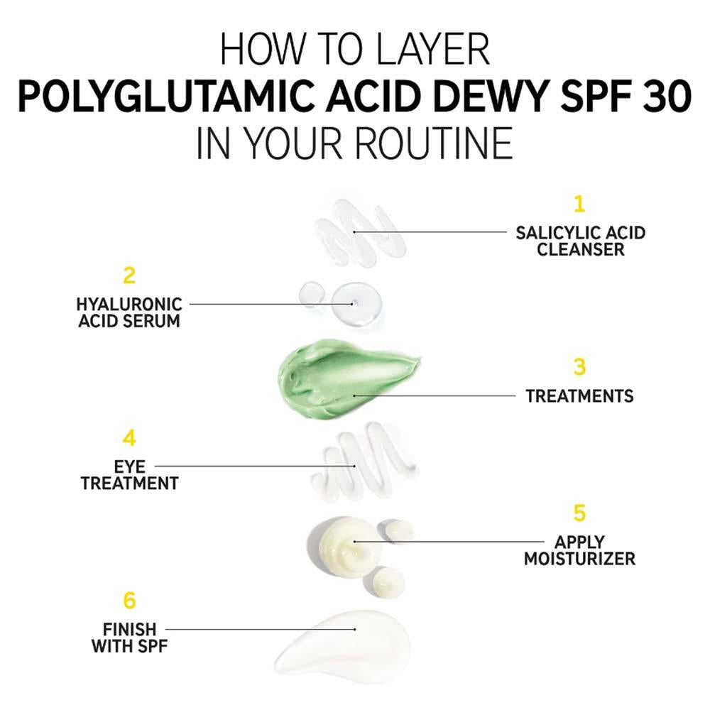 The Inkey List Polyglutamic Acid Dewy Sunscreen SPF30 50ml